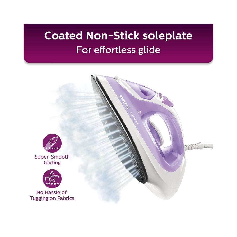 Philips EasySpeed GC102630 2000-Watt Soleplate Steam Iron Purple