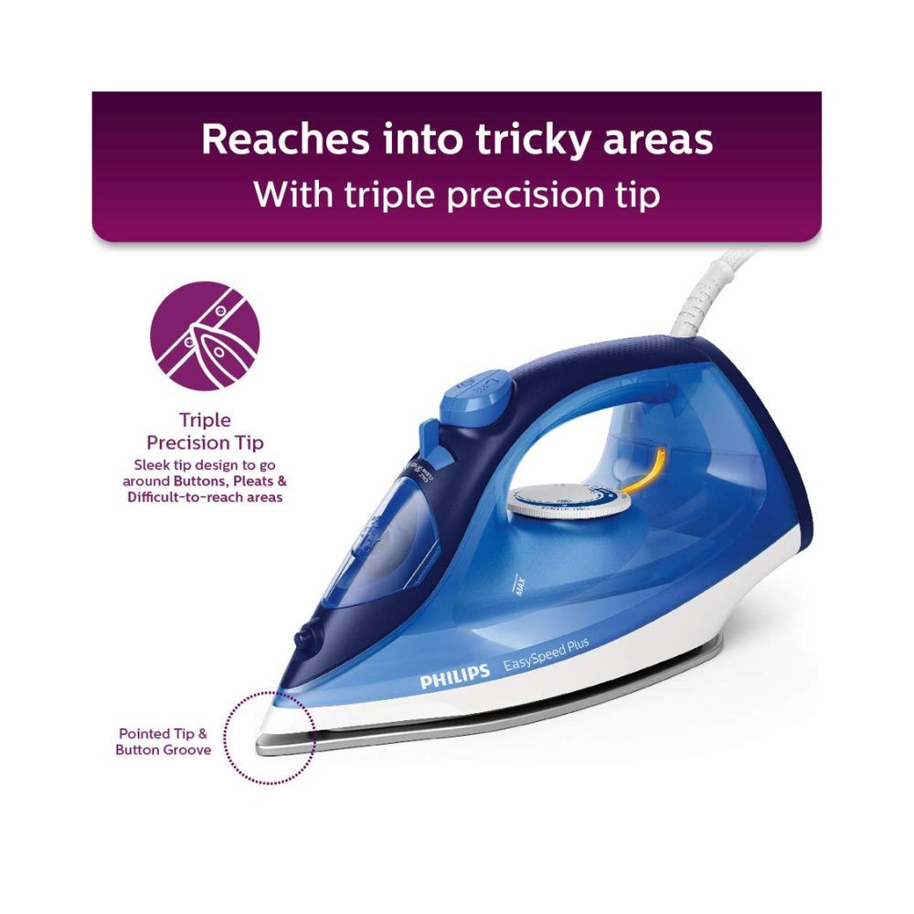Philips EasySpeed Plus Steam Iron GC214520-2200W Quick Heat Up with up to 30 gmin steam 110 g steam Boost