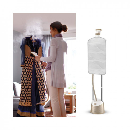 Philips EasyTouch Plus Standing Garment Steamer GC523/60 - 1600 Watt, 5 Steam Settings, Up to 32 g/min steam, with Double Pole