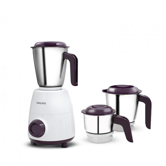 PHILIPS HL7505 500W Mixer Grinder White and Purple