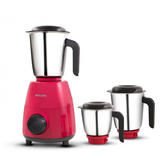 Philips HL750502 Mixer Grinder 500W Endura Motor with rapid cool motor technology 3 heavy duty and leak proof Jars