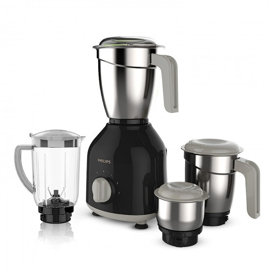 Philips HL775900 Mixer Grinder 750W Turbo Motor 4 Jars Black Quick cool ventilation for longer motor life