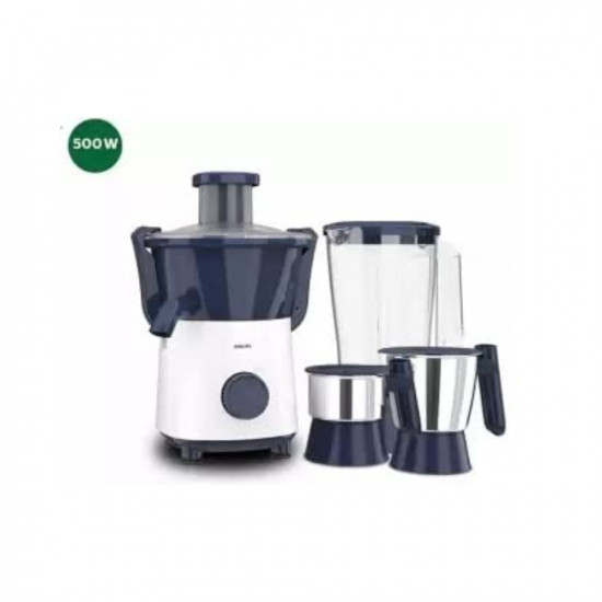 PHILIPS Juicer Mixer Grinder HL756700 500 Watts 2 Jar Deep Azure