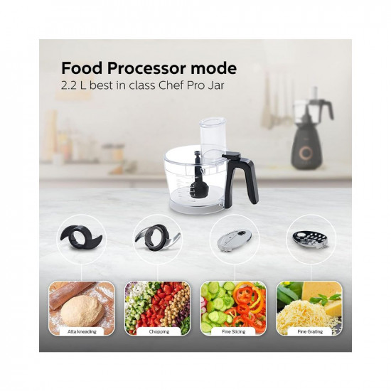 PHILIPS Mixer Grinder 3-in-1 750 Watt Mixer Grinder  Juicer  Food Processor 4 Jar and Motor with 5 yr Warranty Exchange offer available HL770700