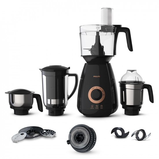 PHILIPS Mixer Grinder 3-in-1 750 Watt Mixer Grinder  Juicer  Food Processor 4 Jar HL770701