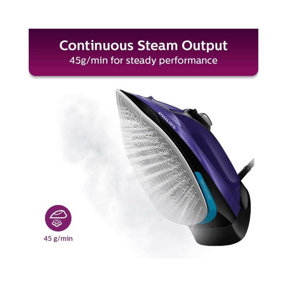 Philips Perfect Care Power Life Steam Iron GC392534 2400W up to 45 gmin steam Output
