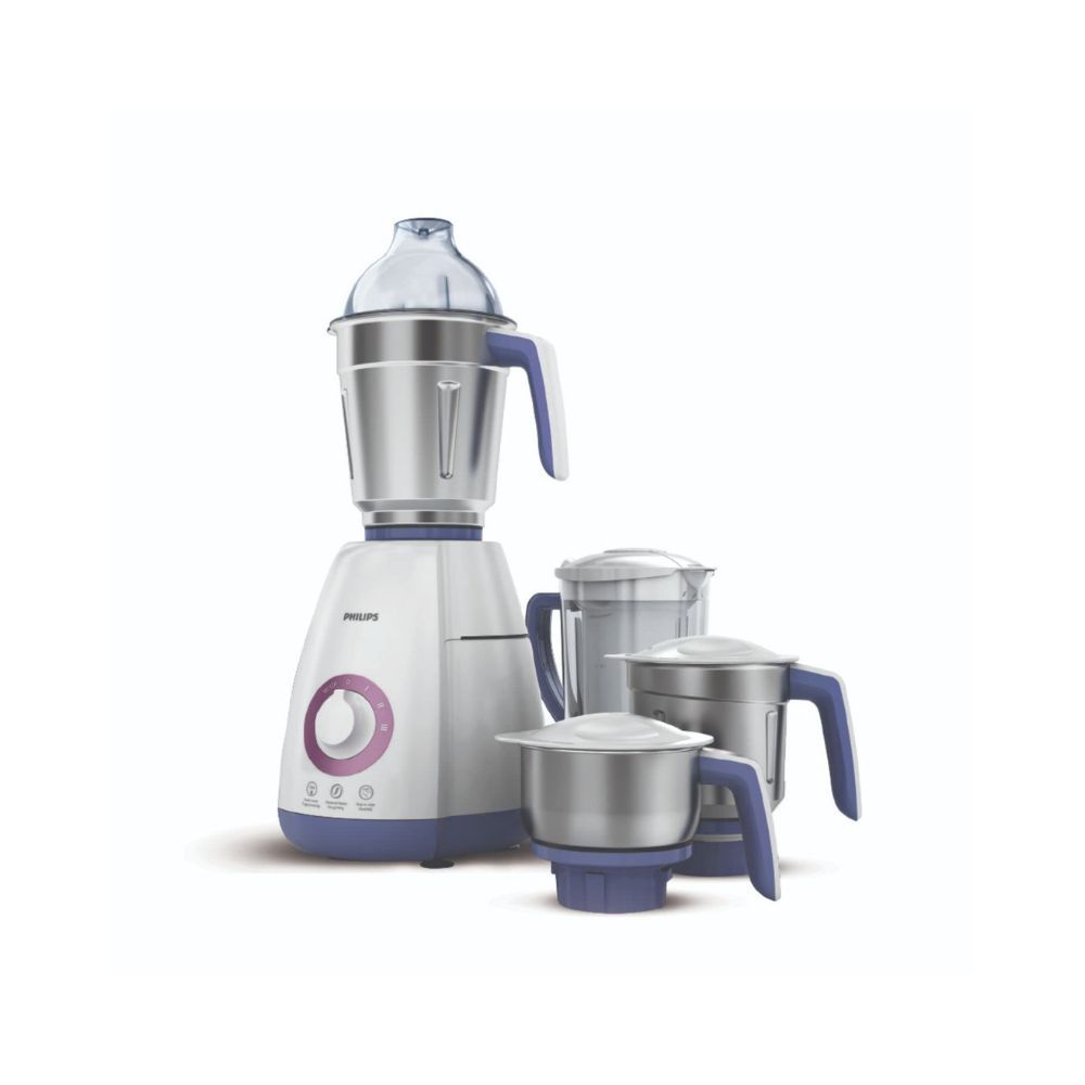 Philips Viva Collection HL770100 Mixer Grinder 750 Watts 4 Jars Elegant Lavender and White