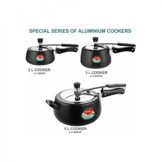 Pigeon by Stovekraft Hard Anodised Aluminium Inner Lid Cooker - 3 Litre with Induction Base Contura silver medium 14547