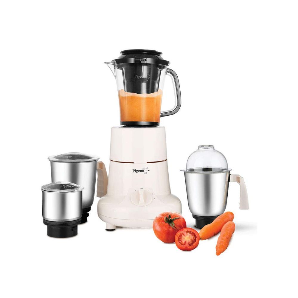 Pigeon by Stovekraft Splendour JX 750 Watt Juicer Mixer Grinder with 4 Stainless Steel Jars for Juice