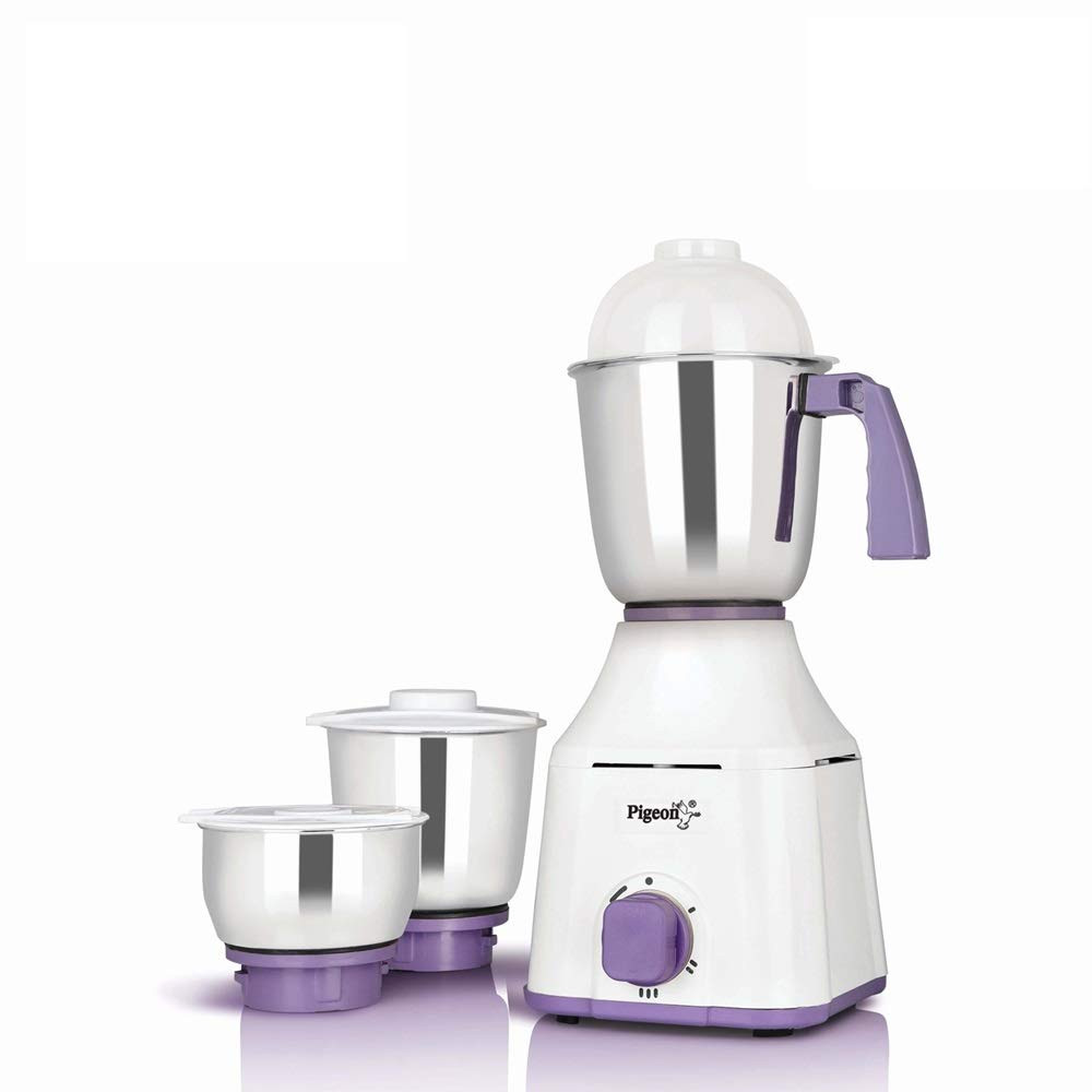 Pigeon Star 550 Watts Mixer Grinder with 3 Stainless Steel Jars for dry grinding wet grinding and making chutney