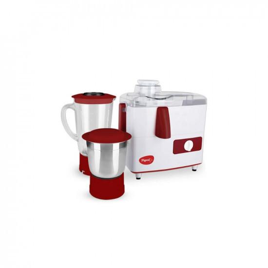 Pigeon Tornado 500 W Juicer Mixer Grinder with 2 Jars for Juicing Dry  Wet Grinding and Chutney Making - White