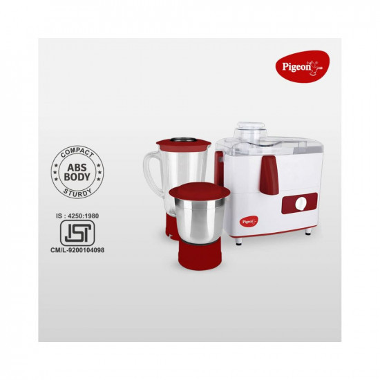 Pigeon Tornado 500 W Juicer Mixer Grinder with 2 Jars for Juicing Dry  Wet Grinding and Chutney Making - White