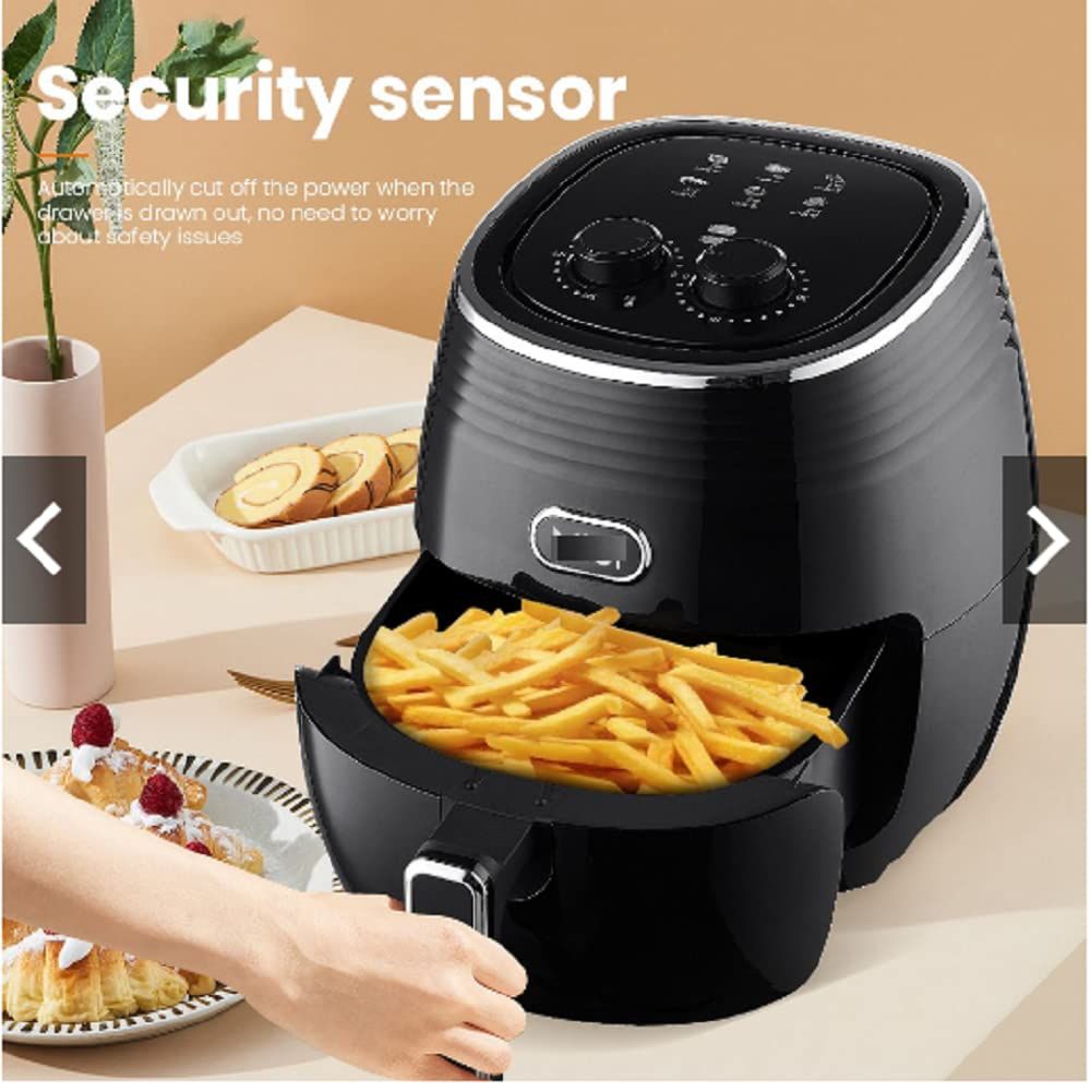 Pink pari Air Fryer 4 L Large Cooking Pan Capacity Convection oven Electric Fryer Toaster Dehydrator