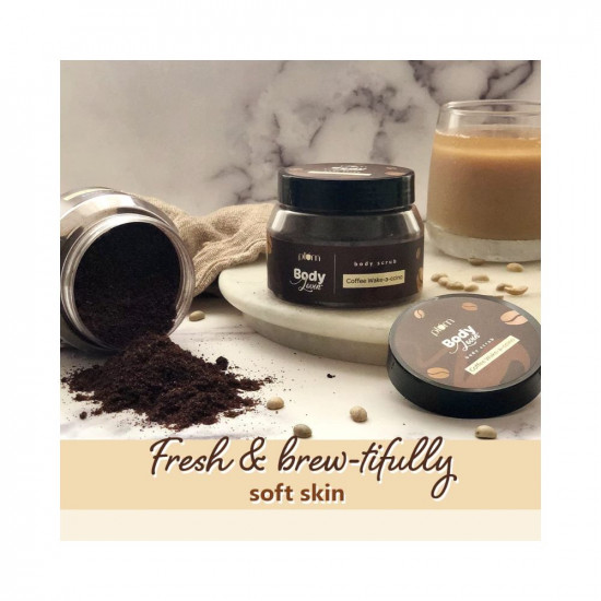 Plum BodyLovin' Coffee Wake-a-ccino Body Scrub | Skin Brightening | Tan Removal | Sulphate & Paraben Free | 100% Vegan | 100 g