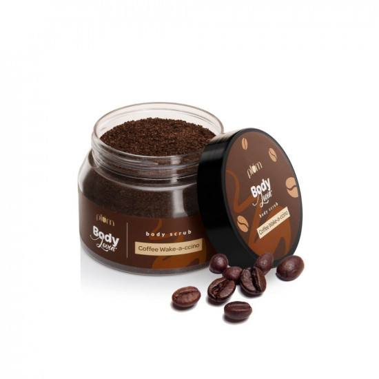 Plum BodyLovin' Coffee Wake-a-ccino Body Scrub | Skin Brightening | Tan Removal | Sulphate & Paraben Free | 100% Vegan | 100 g