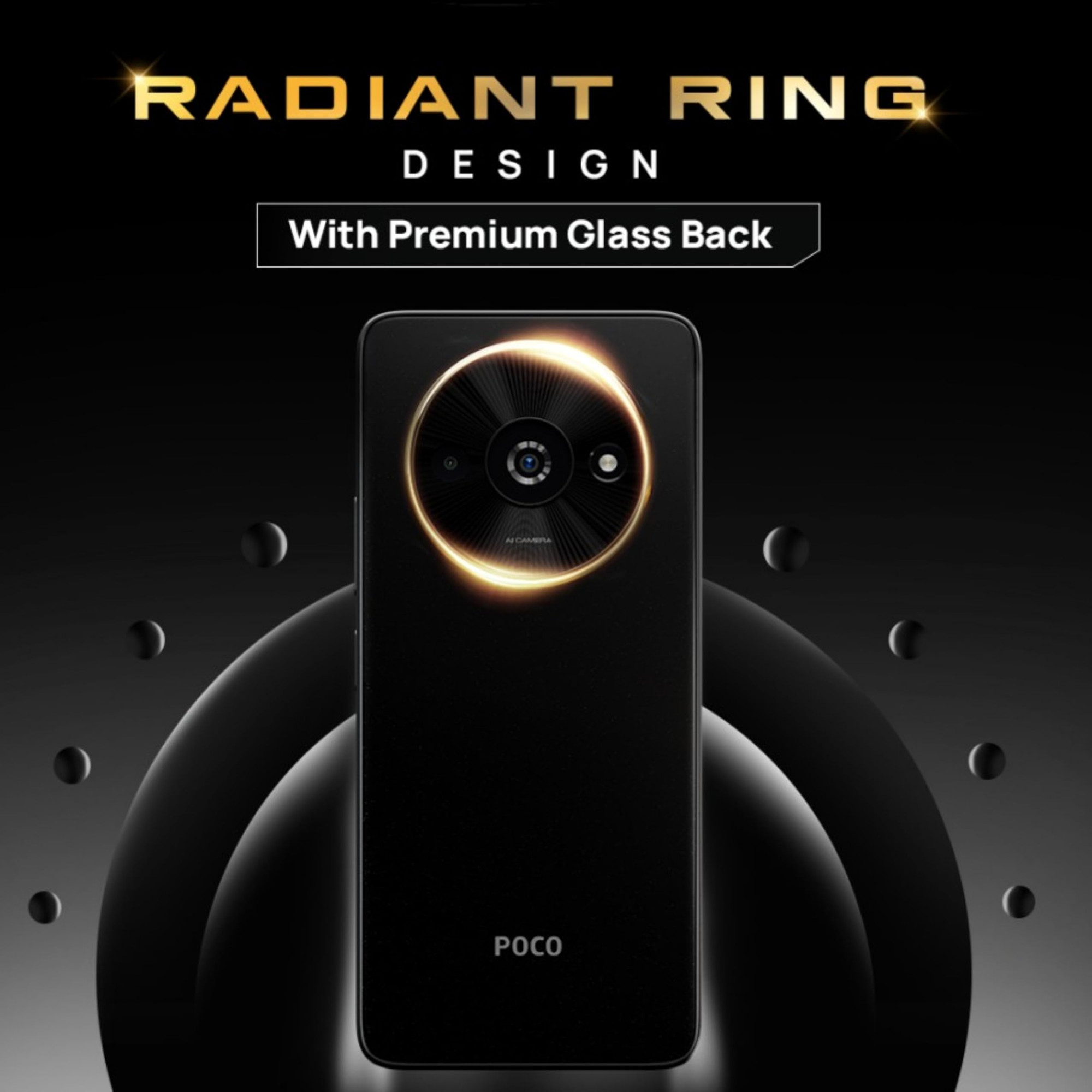 POCO C61 Diamond Dust Black 4GB RAM 64GB ROM