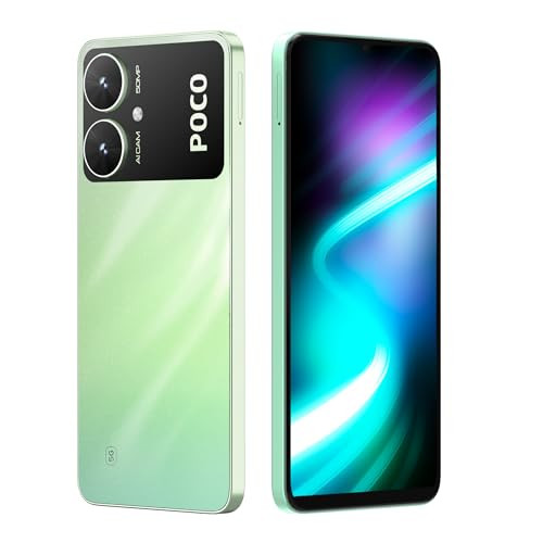 POCO M6 5G Polaris Green4GB RAM 128GB Storage  MediaTek Dimensity 6100 5G Processor  5000 mAh Battery  18W Fast Charging  50 MP AI Dual-Camera System Airtel Locked