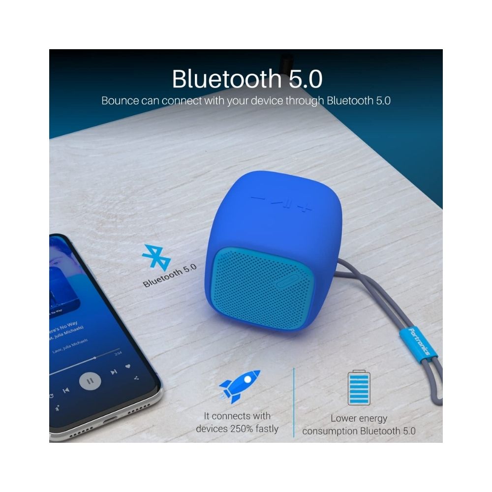 Portronics Bounce POR-952 Portable Bluetooth Speaker with FM Blue