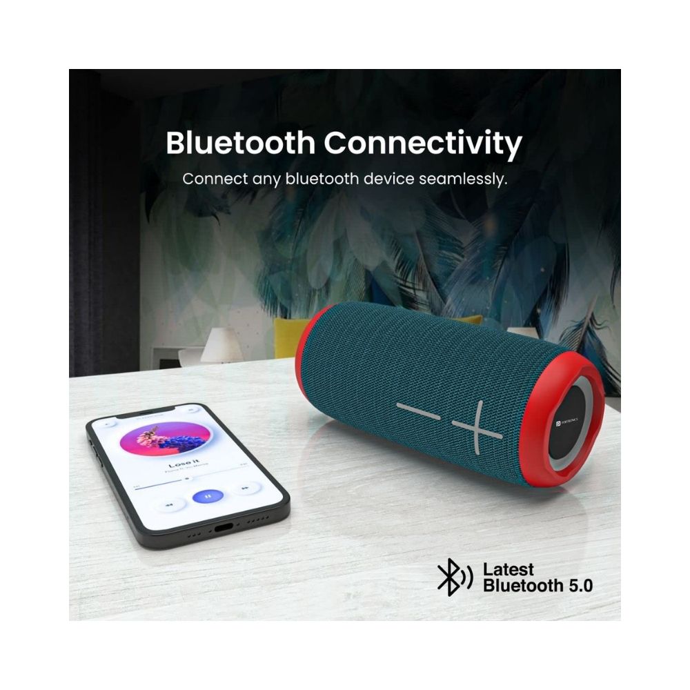 Portronics Breeze 3 TWS Connectivity 20W Portable Bluetooth 50 Speaker with Aux-in Port 2000 mAh in-Built FM RadioRed