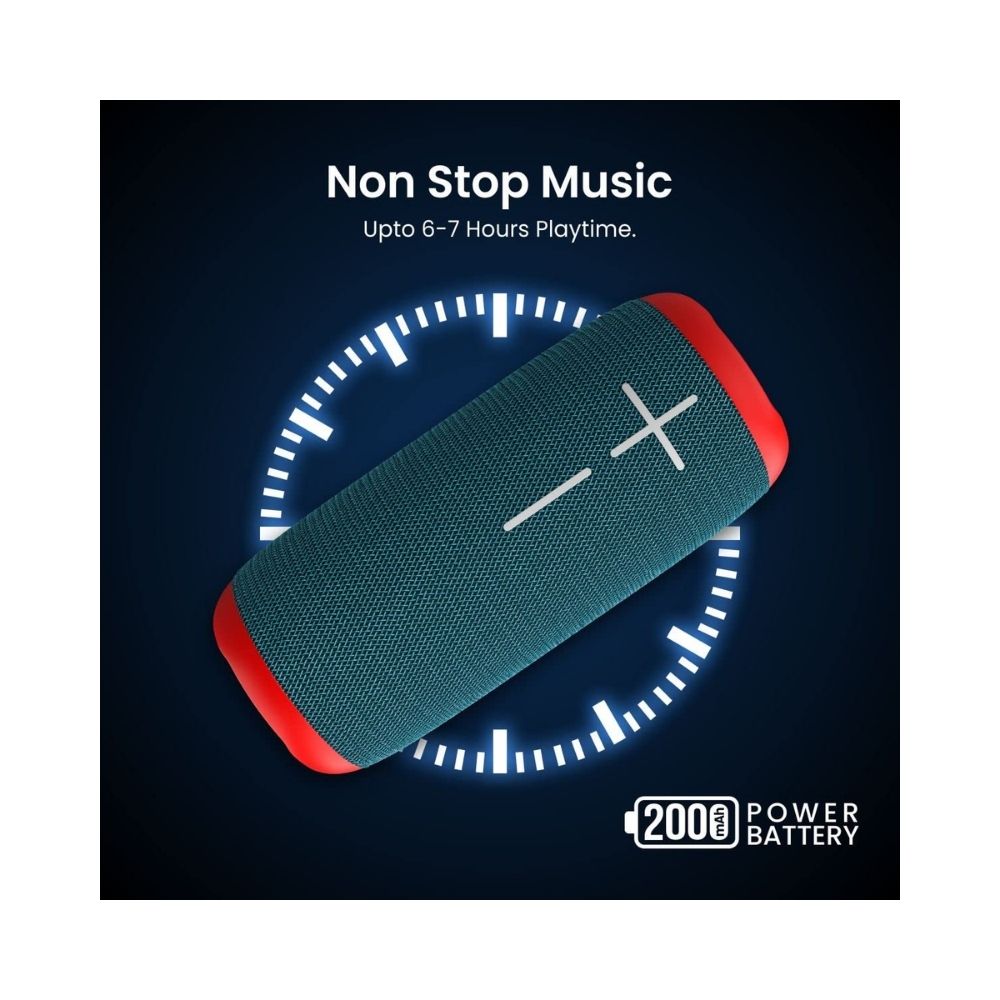 Portronics Breeze 3 TWS Connectivity 20W Portable Bluetooth 50 Speaker with Aux-in Port 2000 mAh in-Built FM RadioRed