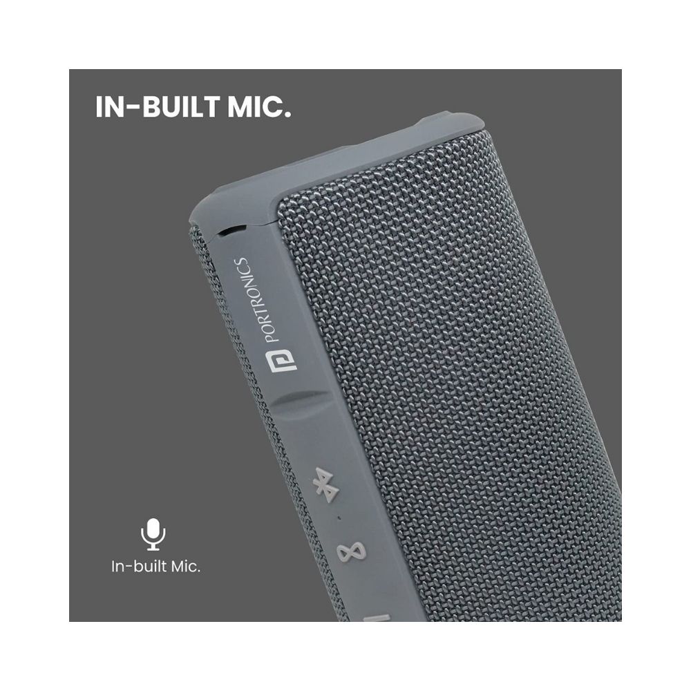 Portronics Breeze Plus POR-545 20W Bluetooth 50 Portable Stereo Speaker - Grey