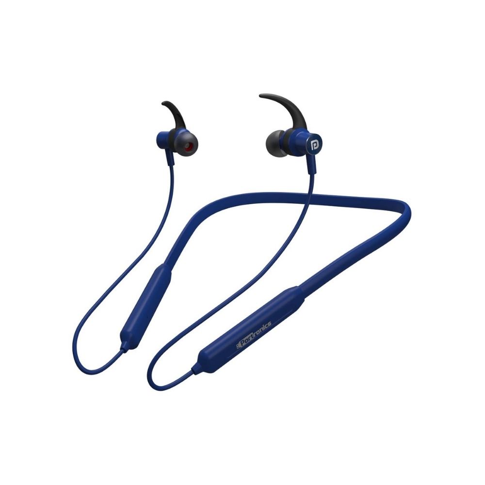 Portronics Harmonics 216 HD POR-1186 Stereo Wireless Bluetooth 5.0 Sports Headset with High Bass (Blue)