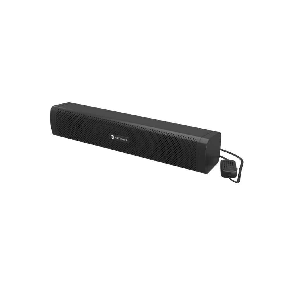 Portronics in Tune 2 6W Portable USB Wired Speaker for LaptopDesktop Sound Black - Without Light