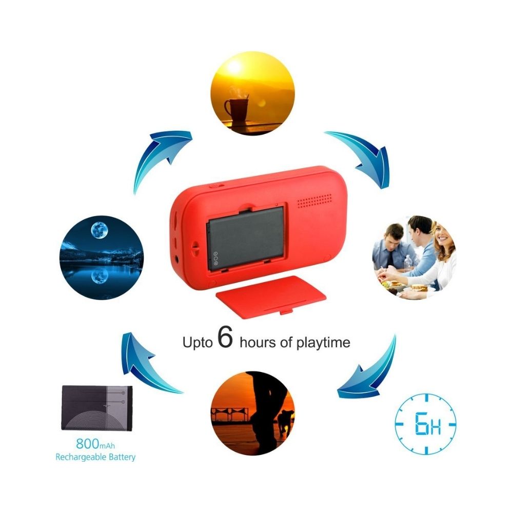 Portronics POR-143 Plugs Portable Speaker with FM  MicroSD card Support Red