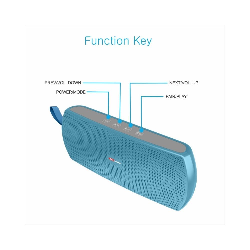 Portronics POR-780 6 Watt 21 Channel Wireless Bluetooth Portable Speaker Blue