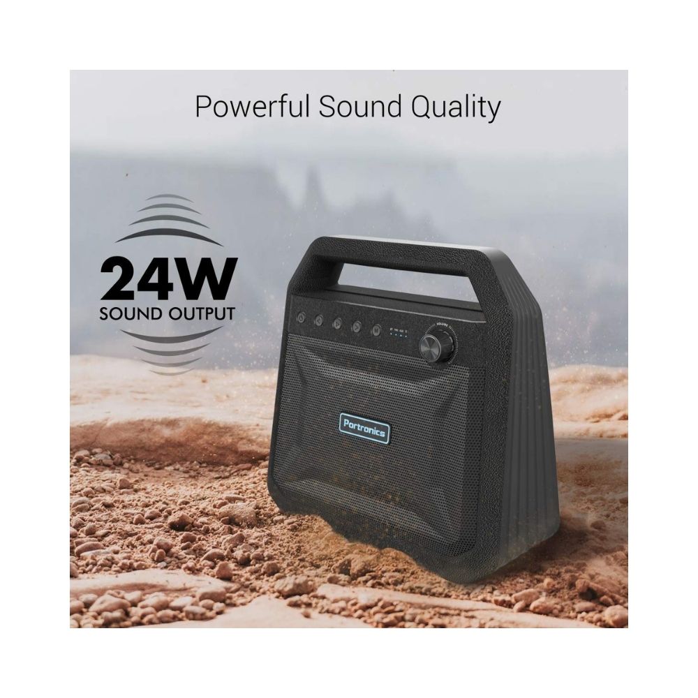 Portronics Roar POR-549 2x12W Bluetooth 42 Stereo Speaker with TWS-Black