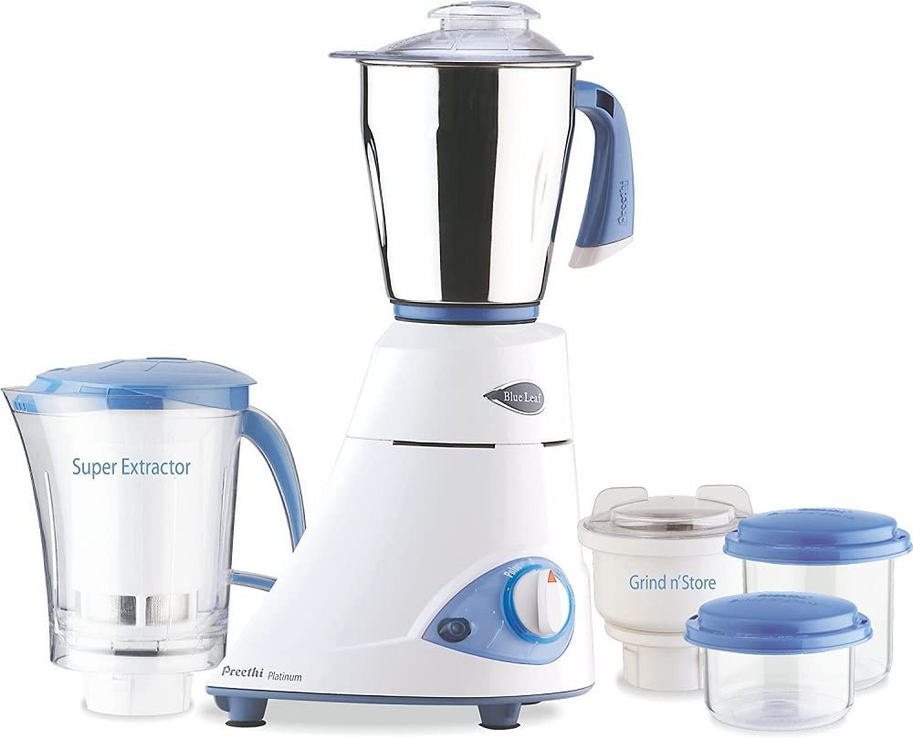 Preethi Blue Leaf 110 Volts Mixer Grinder White 550 Watts
