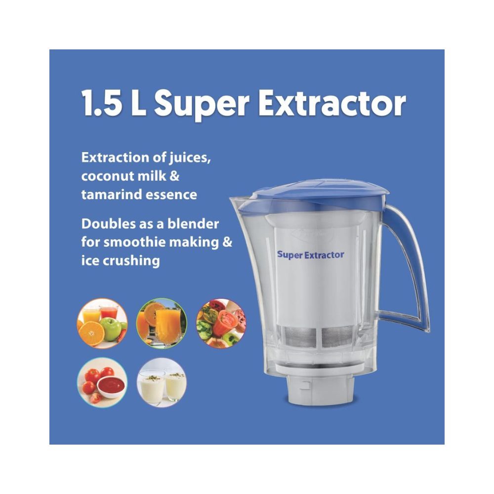Preethi Blue Leaf Platinum MG 139 mixer grinder 750 watt White 4 jars