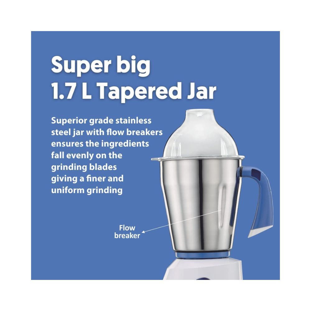 Preethi Blue Leaf Platinum MG 139 mixer grinder 750 watt White 4 jars