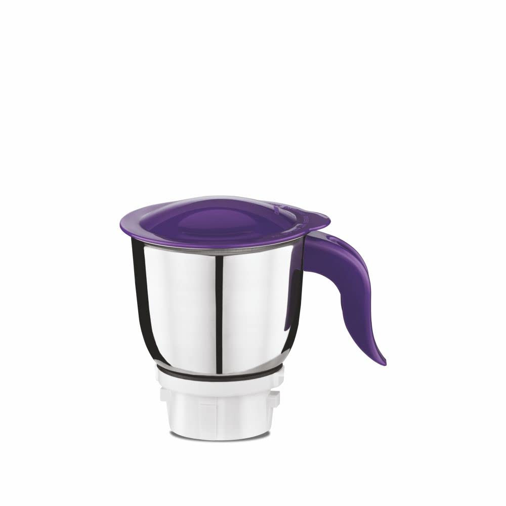 Preethi Crown MG-205 Mixer Grinder 500 watt WhitePurple 3 Jars with 5 yr Motor Warranty  Lifelong Free Service Stainless Steel