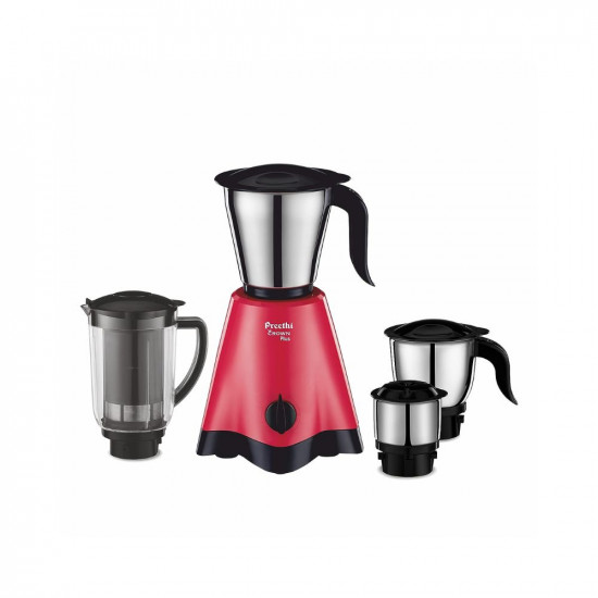 Preethi Crown Plus MG-258 Mixer Grinder 600 Watt WhitePurple 4 Jars - Super Extractor Juicer Jar with 5yr Motor Warranty  Lifelong Free Service Acrylonitrile Butadiene Styrene