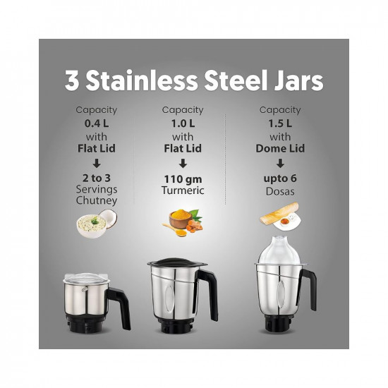 Preethi Galaxy MG225 Mixer Grinder 750 watt Pink 3 Jars Vega W5 Motor with 5yr Warranty  Lifelong Free Service