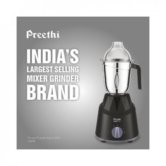 Preethi Galaxy Plus MG-250 Mixer grinder 750 watt PinkBlack 4 Jars - Super Extractor juicer Jar