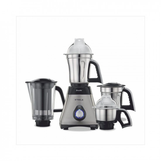 Preethi Steel Supreme MG-208 mixer grinder 750 watt Silver Black