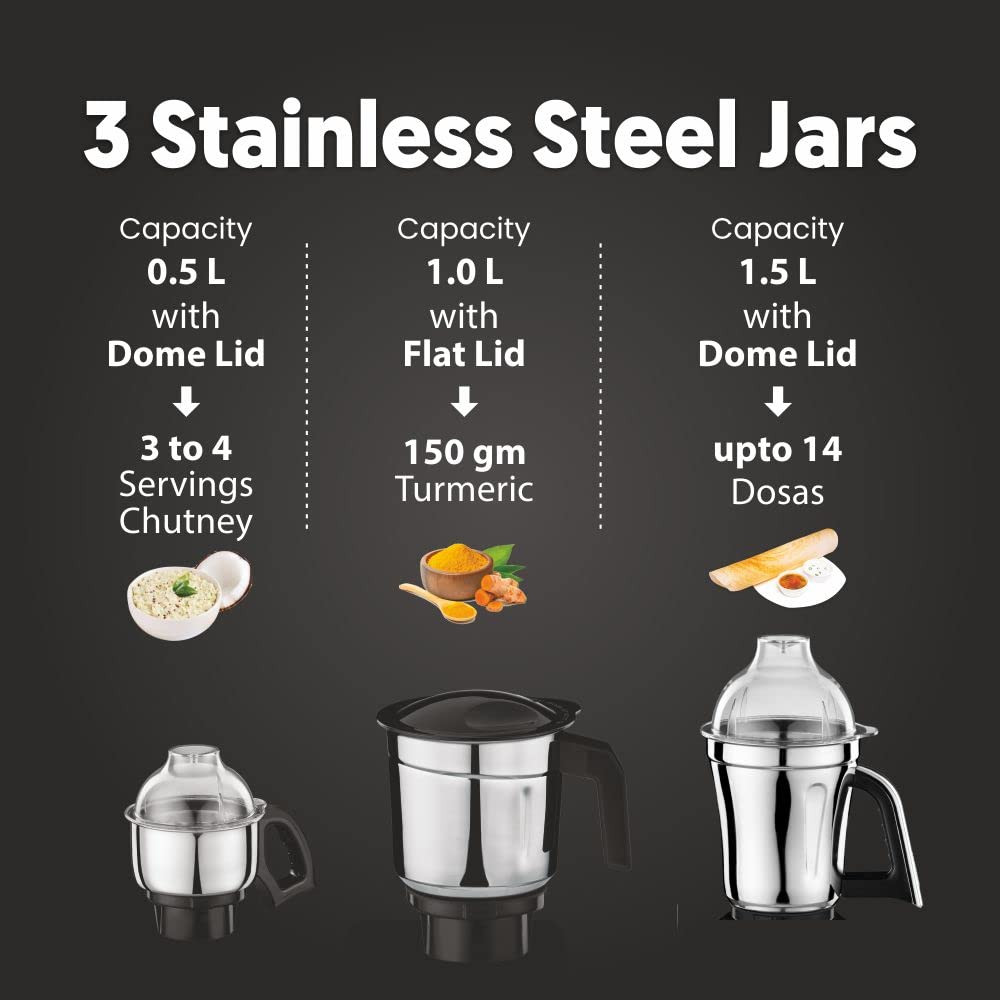 Preethi Taurus Pro MG-259 mixer grinder 1000 watt Blue-Black 3 jars 2yr Guarantee  Lifelong Free Service