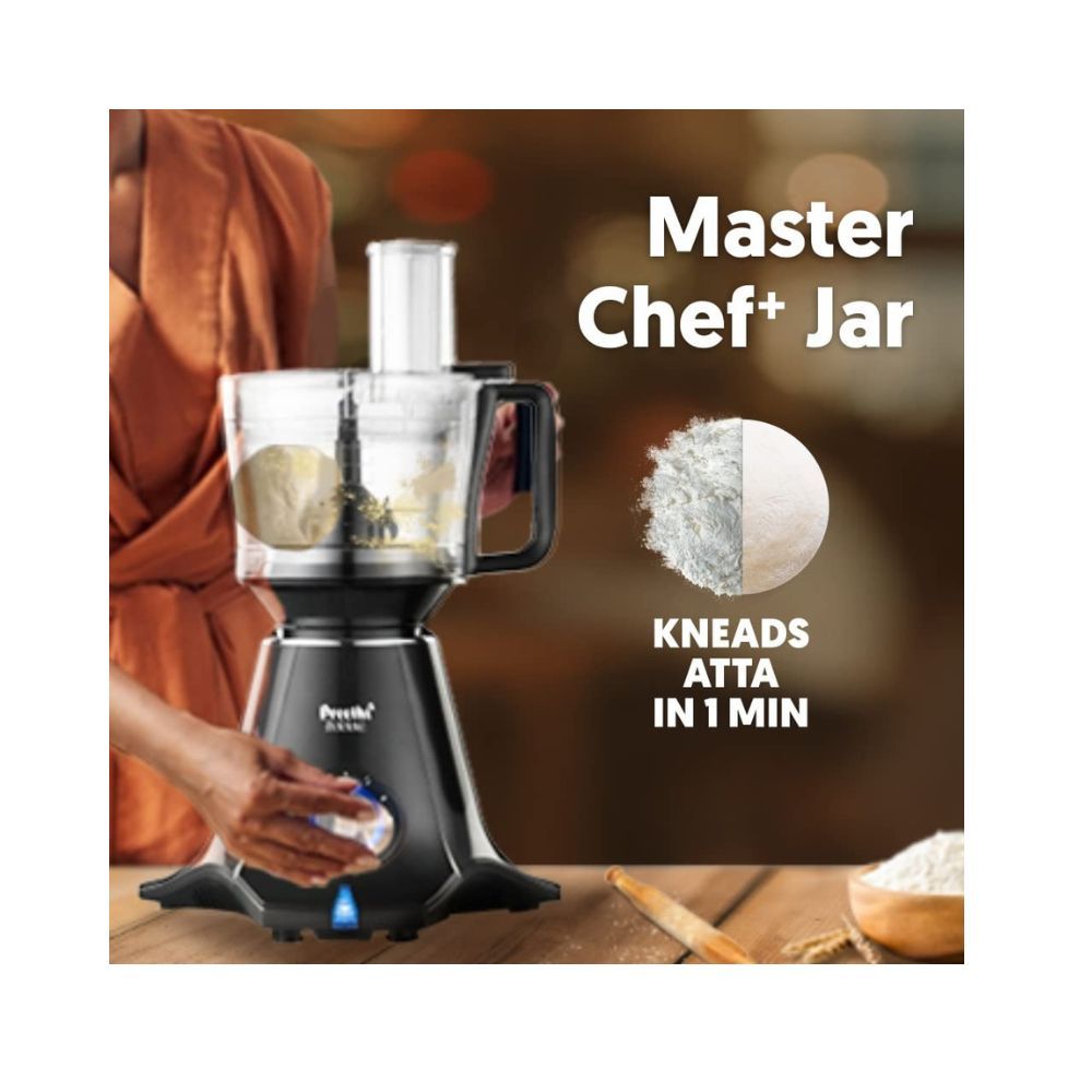 Preethi Zodiac MG-218 mixer grinder 750 watt BlackLight Grey 5 jars - 3 In 1 insta fresh juicer Jar