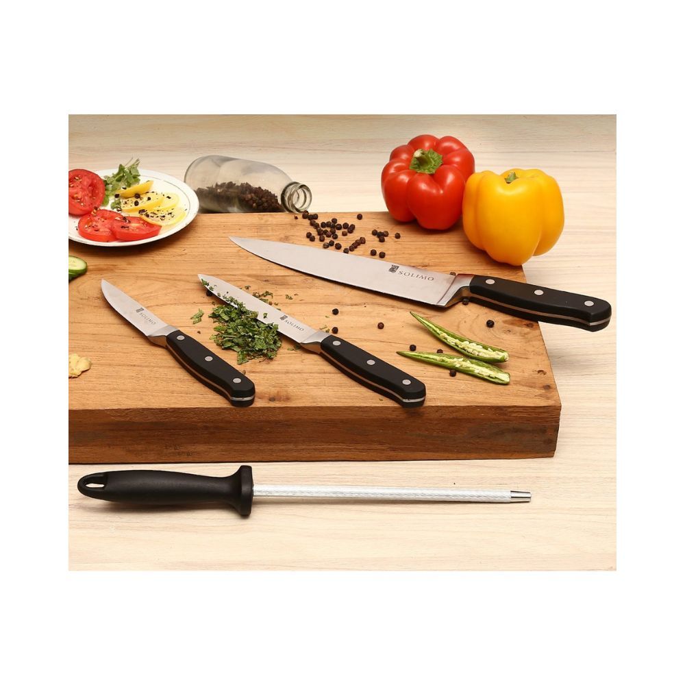 Premium High-Carbon Stainless Steel Kitchen Knife Set (Silver)