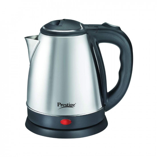 Prestige 15 Litres Electric Kettle PKOSS 151500W  Silver - Black Automatic Cut-off  Stainless Steel  Rotatable Base  Power Indicator  Single-Touch Lid Locking