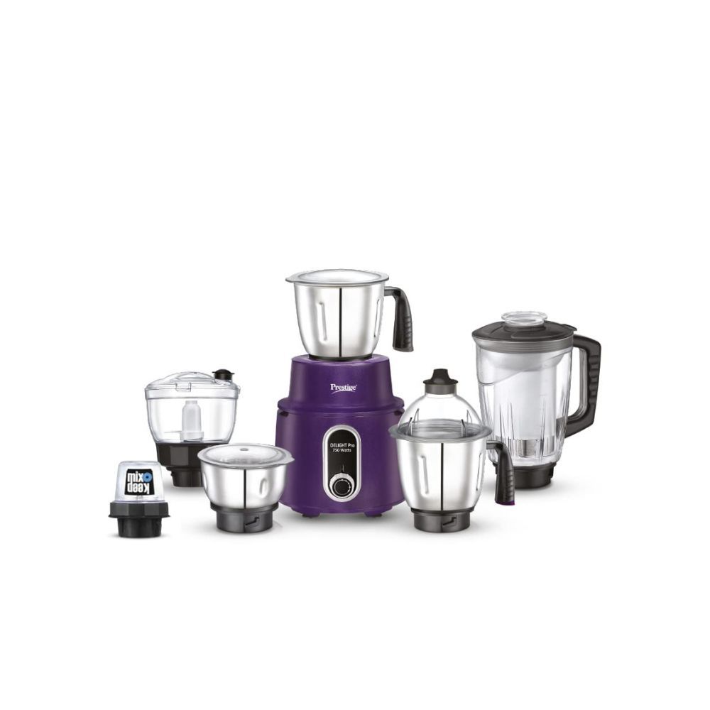 Prestige Delight Pro Mixer Grinder 750 W 6 Jars 1500 ml 1000 ml 1500 ml 450 ml Purple