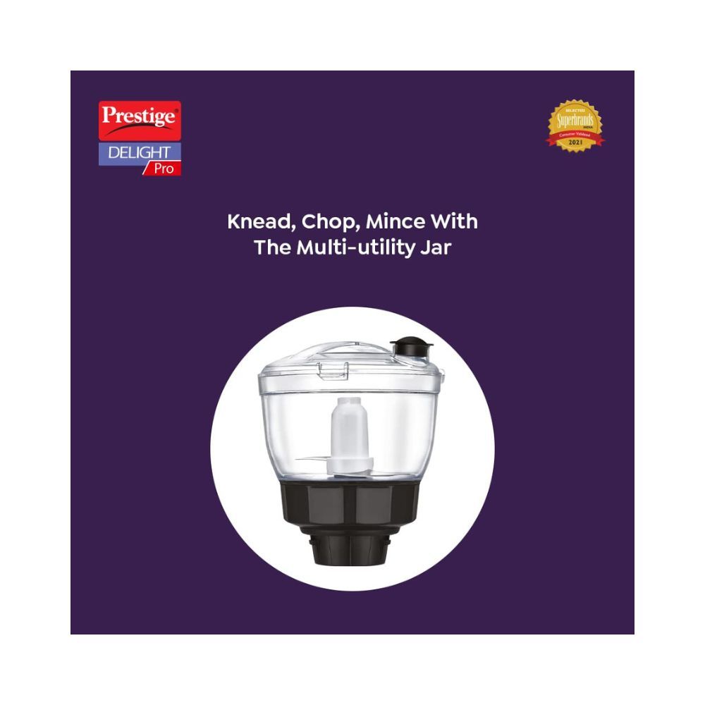 Prestige Delight Pro Mixer Grinder 750 W 6 Jars 1500 ml 1000 ml 1500 ml 450 ml Purple