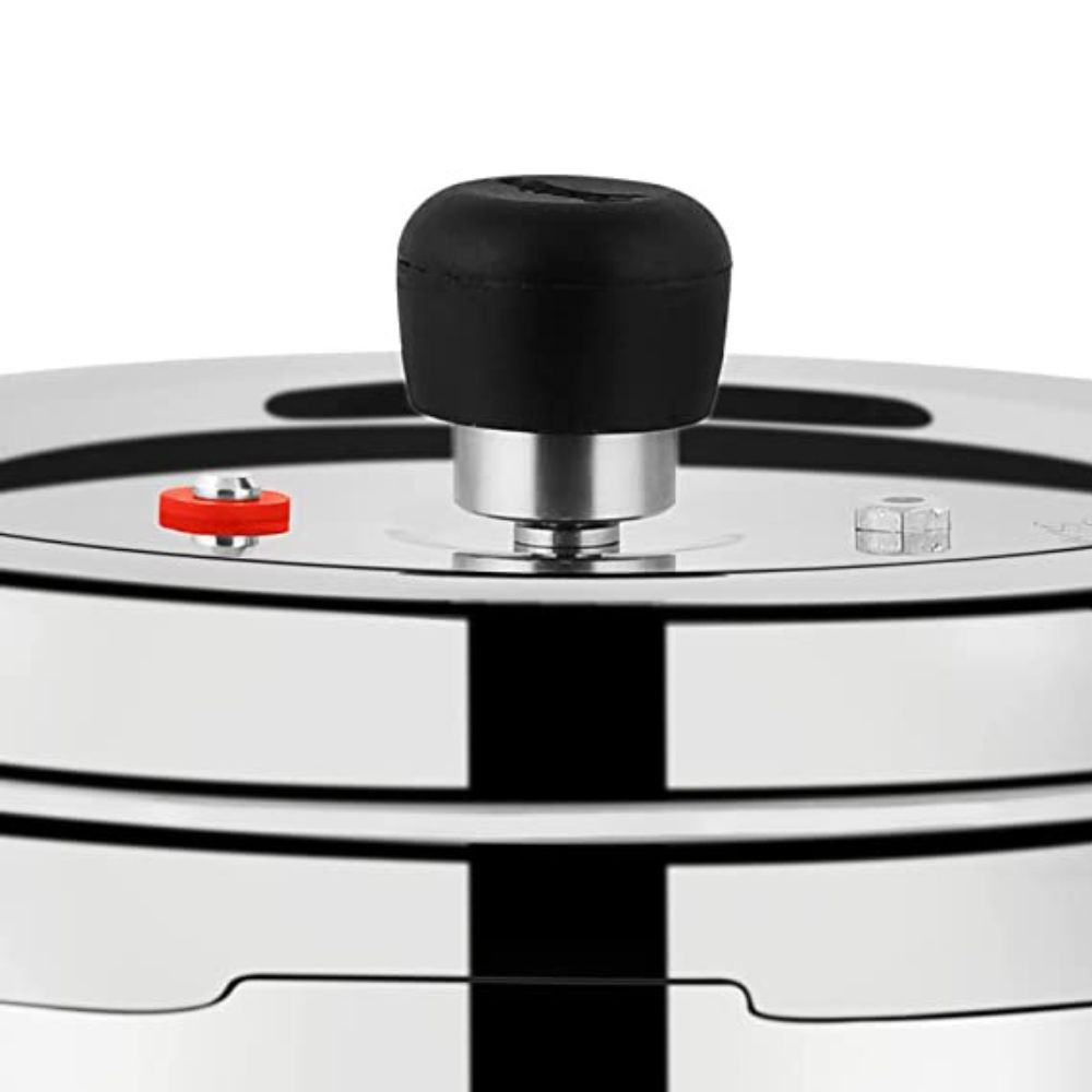 Prestige Deluxe Alpha Svachh Stainless Steel Spillage Control Pressure Cooker 3 L Silver