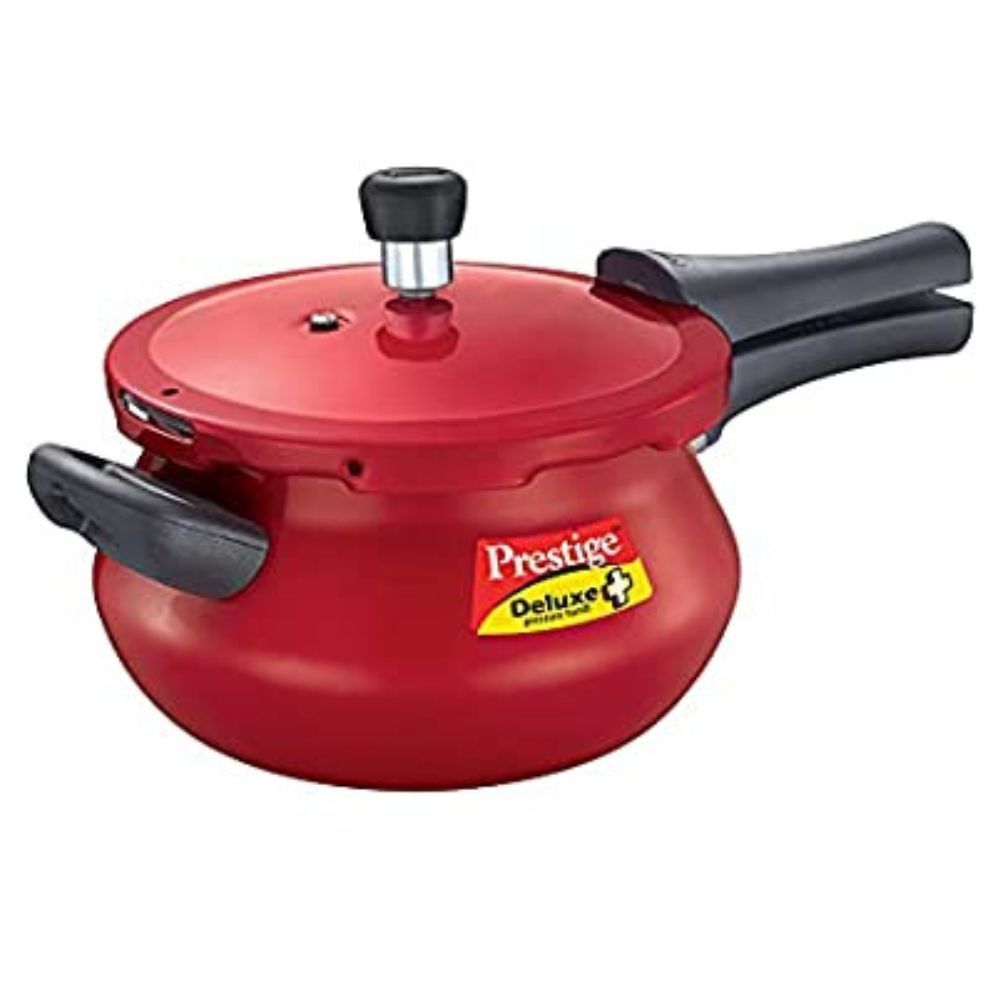 Prestige Deluxe Plus Aluminium Outer Lid Mini Pressure Handi 5 Litre Red
