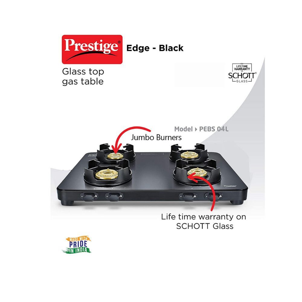 Prestige Edge Gas Table PEBS 04 - Black