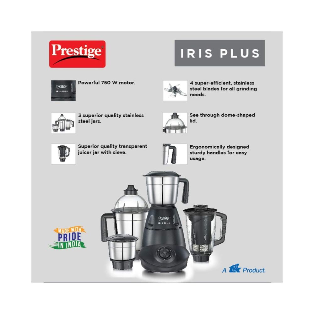 Prestige IRIS Plus 750 watt mixer grinder