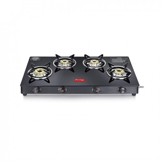 Prestige Marvel Plus Gas Stove GTM 04 - Black Manual 4 Burner