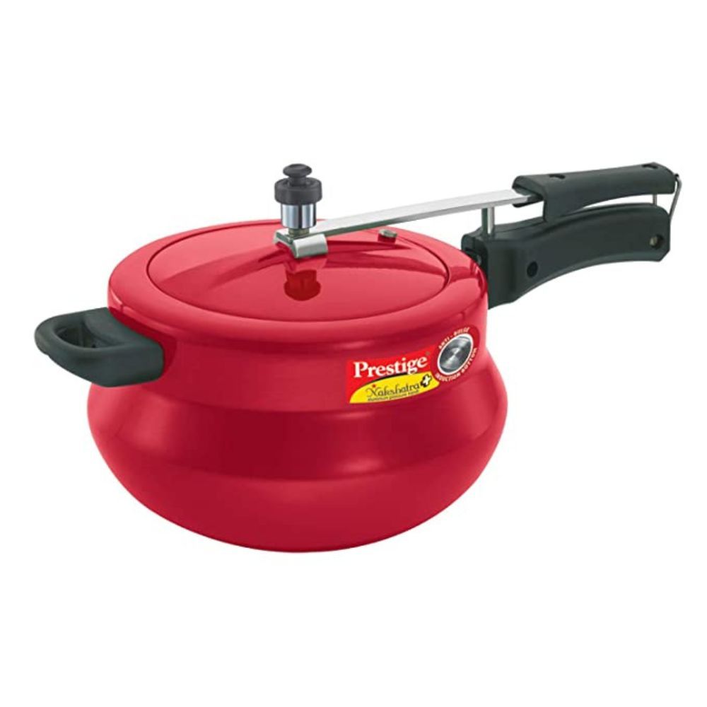 Prestige Nakshatra Plus Aluminium Inner Lid Pressure Handi 5 Litres Red